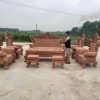 bộ bàn ghế hoàng gia gỗ hương Đá 10 món